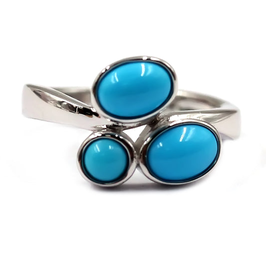 925 Sterling Silver Sleeping Beauty Turquoise Ring - Pinctore