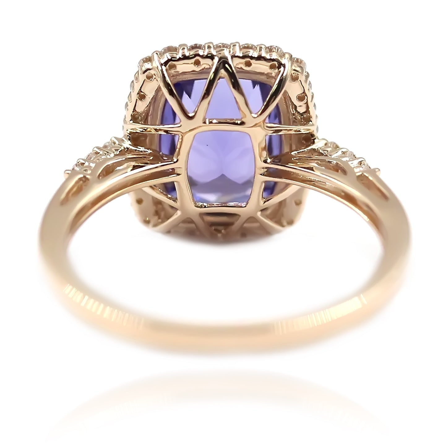 14kt Yellow Gold Tanzanite With Diamond Ring - Pinctore