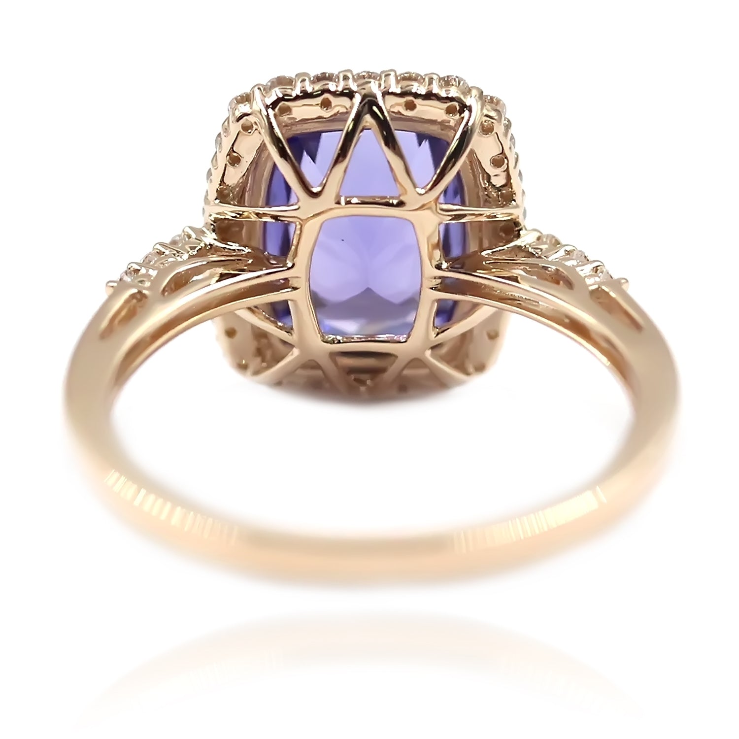 14kt Yellow Gold Tanzanite With Diamond Ring - Pinctore