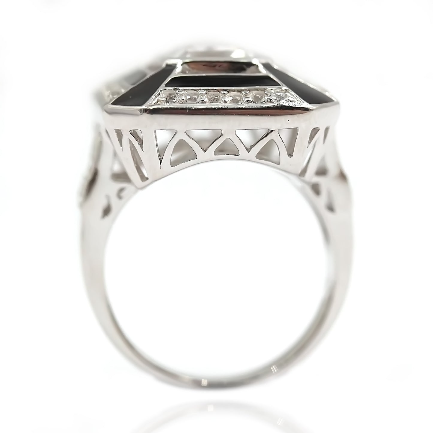 925 Sterling Silver White Topaz Ring - Pinctore