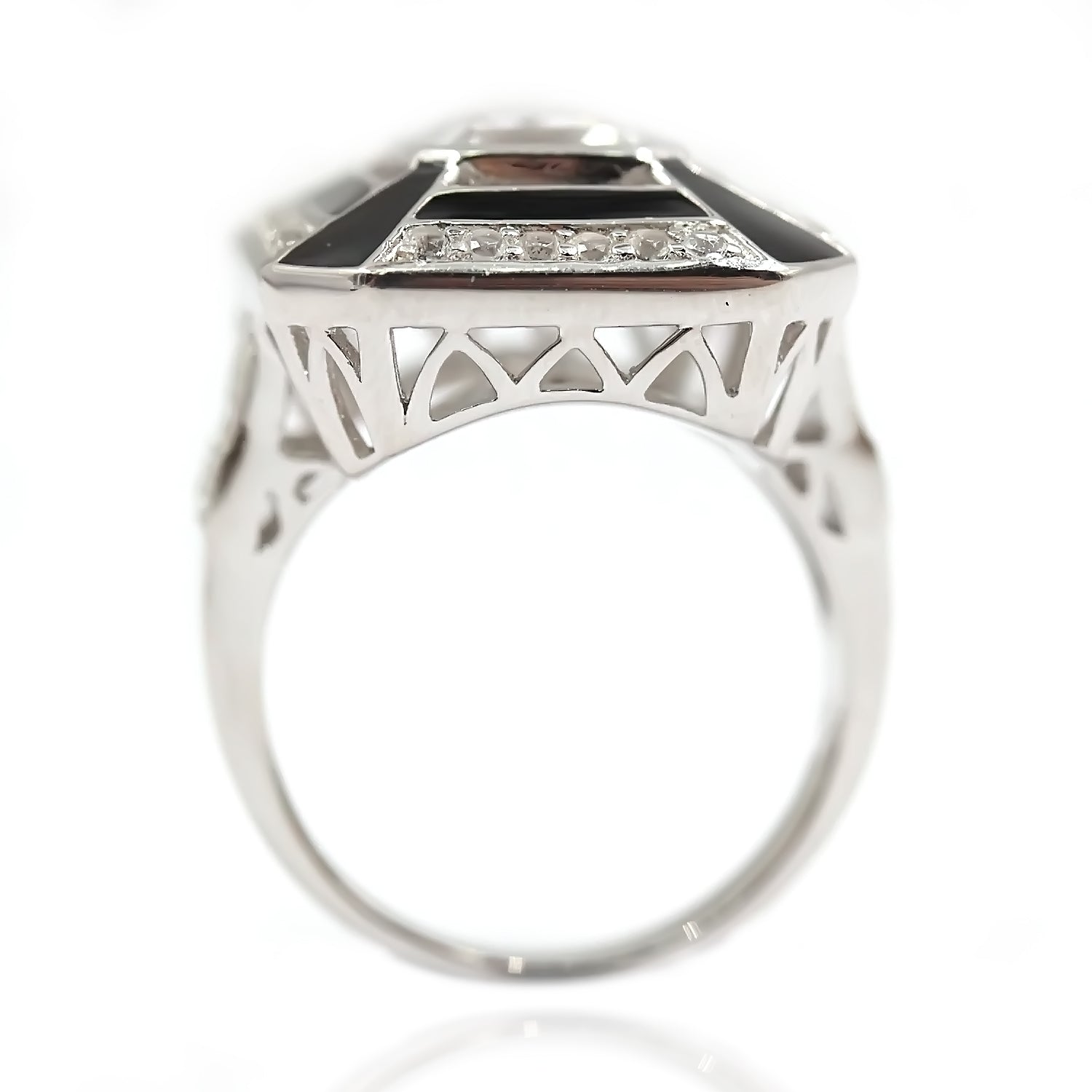 925 Sterling Silver White Topaz Ring - Pinctore