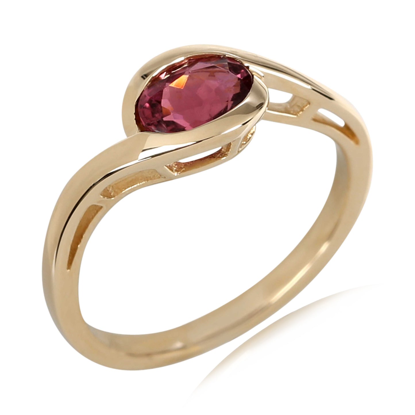 14kt Yellow Gold Pink Tourmaline Ring - Pinctore