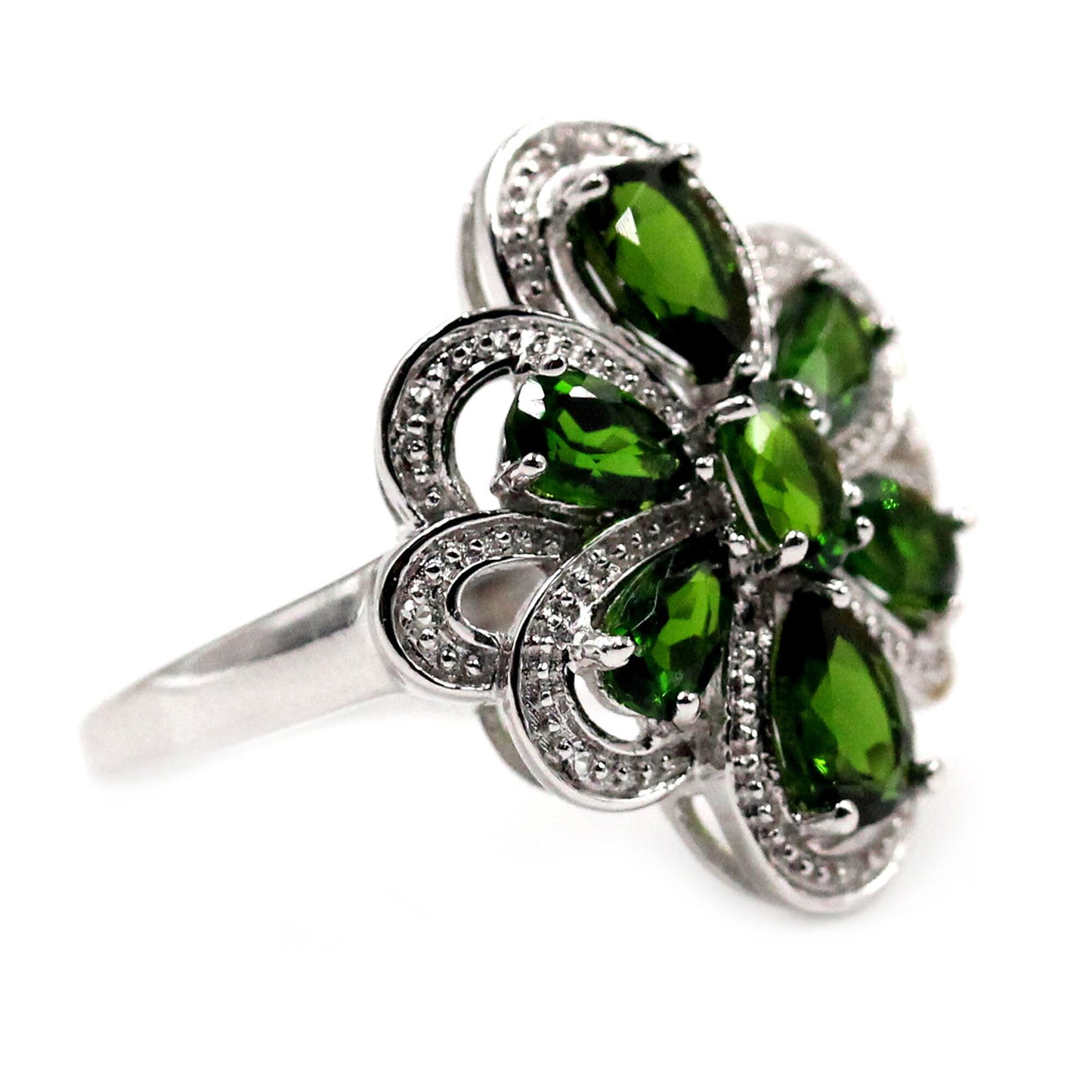 Chrome Diopside Gemstone Ring, 925 Sterling Silver Ring, Engagement Ring, Birthstone Ring-Gemstone Jewelry Anniversary Gift-Gift For Her
