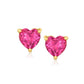 Sterling Silver Over Gold Plated Pink Topaz Gemstone Pendant, Earrings And Ring Jewelry Sets