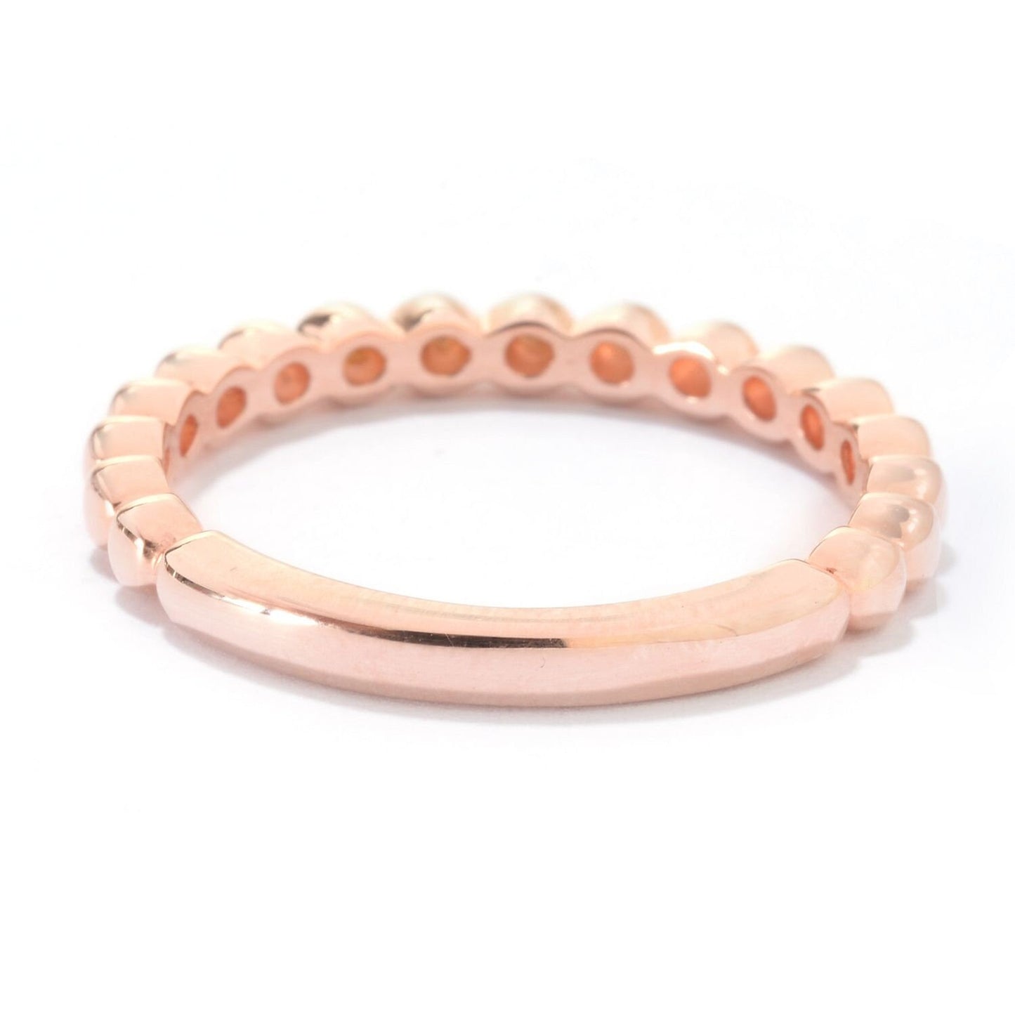 18K Rose Gold Over Sterling Silver Band Ring