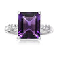 Sterling Silver African Amethyst, Pink Topaz, Sky Blue Topaz And White Topaz Gemstone Solitaire Rings