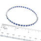 925 Sterling Silver Blue Sapphire Gemstone Gemstone Bangle