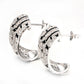 925 Sterling Silver White Topaz Half Hoop Earrings