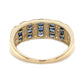 14Kt Yellow Gold Blue Sapphire and Diamond Band Rings