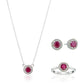 925 Sterling Silver Multi Gemstone Ring, Earrings and Pendant Jewelry Sets