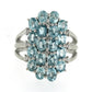 925 Sterling Silver Blue Zircon Gemstone Ring