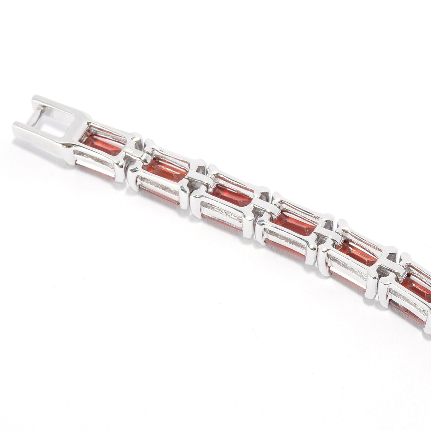 925 Sterling Silver Bracelet, Bridesmaid Bracelet, Natural Red Bracelet, Tennis Bracelet, Anniversary Gift, Gift For Her