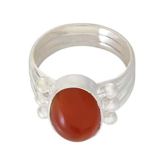 Carnelian Gemstone Ring, 925 Sterling Silver Ring For Women's Gift For Her