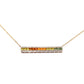 14k Yellow Gold Multi Sapphire and Diamond Gemstone Necklaces