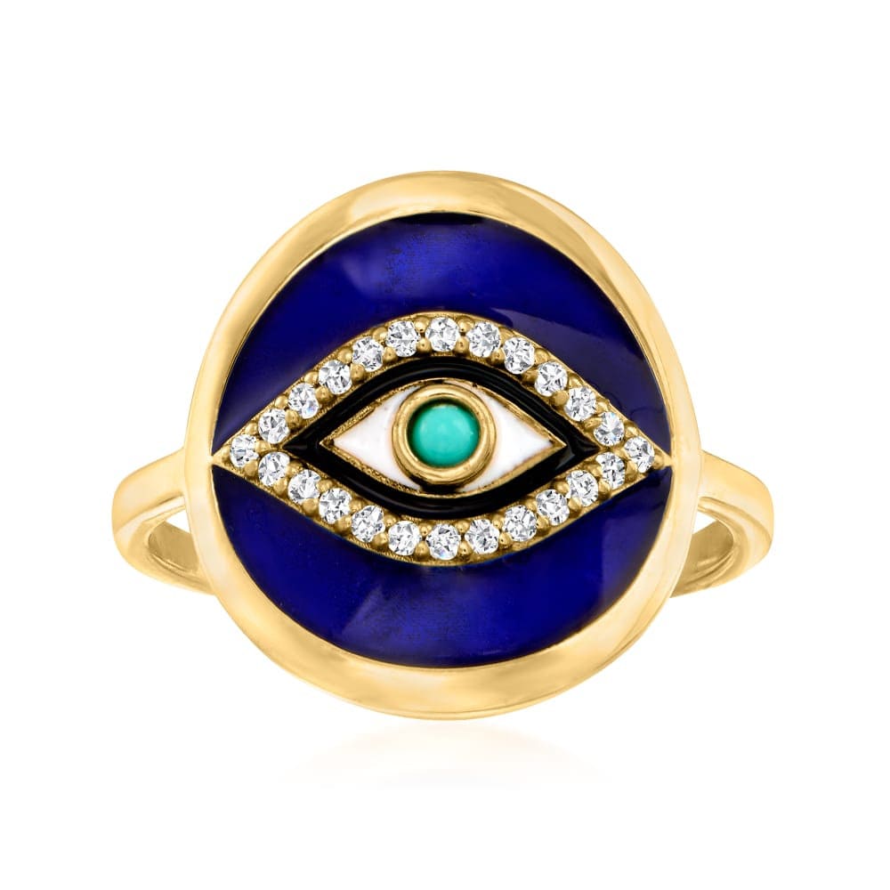 Evil Eye Ring Silver All Seeing Eye Ring Sterling Silver Eye Ring Evil Eye Natural Campitos Turquoise Gemstone Silver Ring Gold Plated Ring