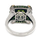 925 Sterling Silver Peridot Gemstone Cocktail Ring