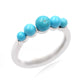 Sterling Silver Sleeping Beauty Turquoise Gemstone Band Rings