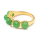 18k Yellow Gold Plated Over Sterling Silver Sleeping Beauty Turquoise 5-Stone Ring