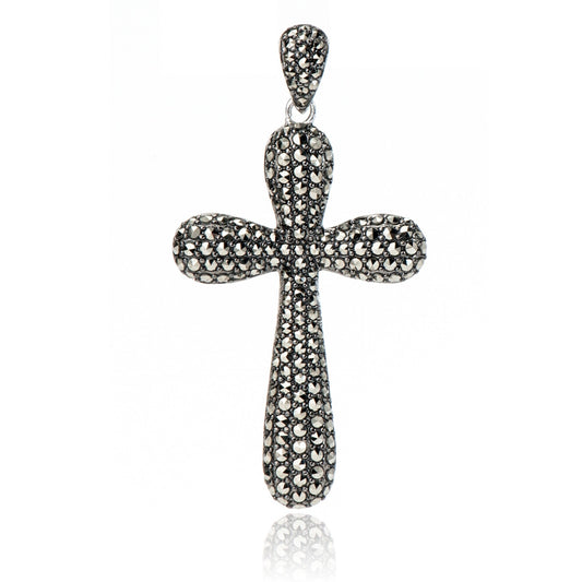 925 Sterling Silver Marcasite Pendant