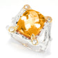 925 Sterling Silver Natural Honey Citrine 5-Stone Ring