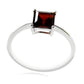 925 Sterling Silver Red Garnet Ring