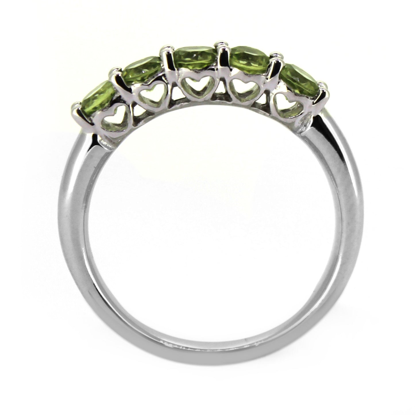 925 Sterling Silver Peridot Ring, US7 Ring For Women's