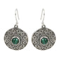 925 Sterling Silver Malachite Dangle Earrings For Women's