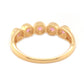 18k Yellow Gold Plated Over Sterling Silver Pink Topaz Gemstone Band Ring