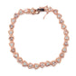 14K Rose Gold Over Sterling Silver 3.7Ctw Morganite Tennis Bracelet 7.25"L