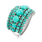 925 Sterling Silver Camptios Turquoise Gemstone Classic Rings