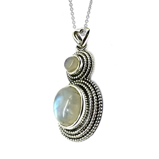 Natural Rainbow Moonstone Gemstone Pendant 925 Sterling Silver Pendant, Boho Pendant For Women, Fine Jewelry, Gift For Her