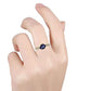 14K Yellow Gold Iolite And Diamond Ring For Women's And Girls