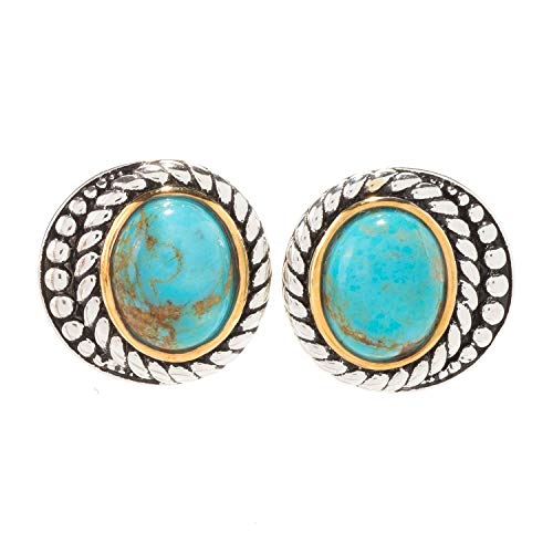 925 Sterling Silver Mine#8 Turquoise Stud Earring