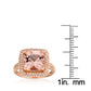 Rose Gold Plated Over Sterling Silver Morganite and Diamond Rings