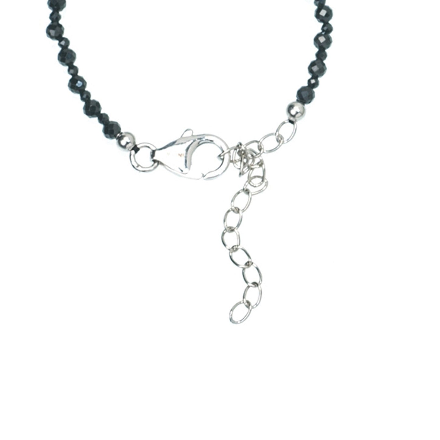 925 Sterling Silver Ruby,Black Spinel Necklace