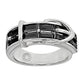 Sterling Silver Black Spinel Gemstone Band Rings