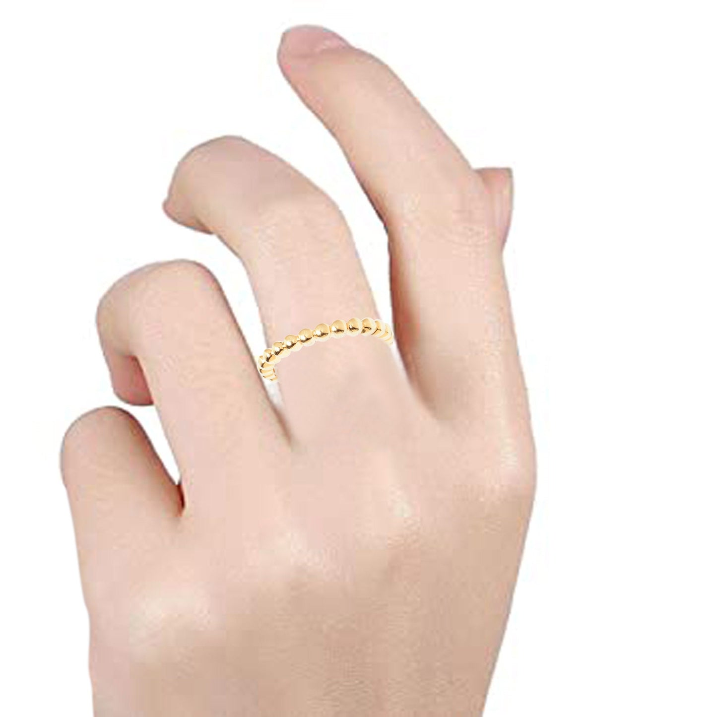 18K Yellow Gold Over Sterling Silver Band Ring