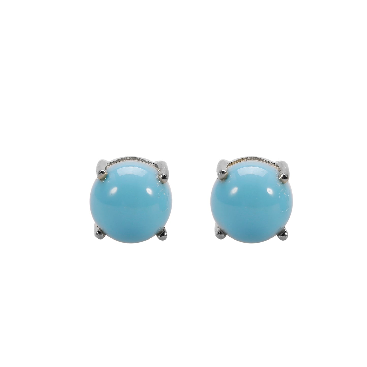 925 Sterling Silver Sonora Beauty Turquoise Gemstone Stud Earrings