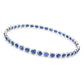 925 Sterling Silver Blue Sapphire Gemstone Gemstone Bangle