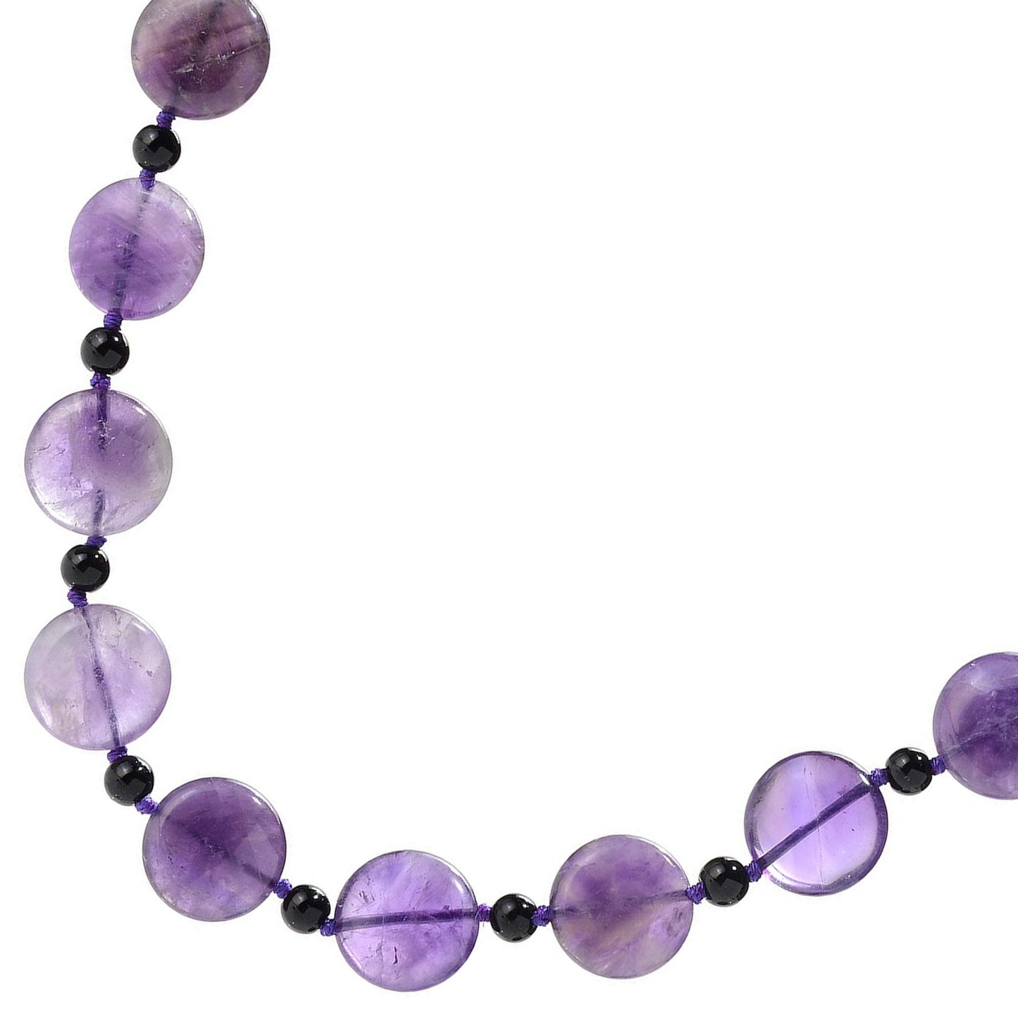 Amethyst Coin Beads Neacklace