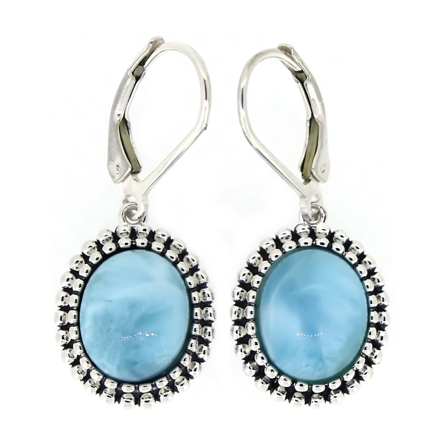 925 Sterling Silver Larimar Dangle Earring