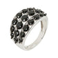 925 Sterling Silver Black Spinel Gemstone Band Rings