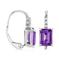 925 Sterling Silver Pink Topaz Gemstone Dangle Earrings