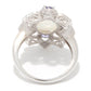 925 Sterling Silver Rainbow Moonstone and Tanzanite Gemstone Solitaire Rings