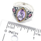 925 Sterling Silver Pink Amethyst and Lemon Quartz 3-Stone Ring