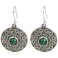 925 Sterling Silver Malachite Dangle Earrings For Women's