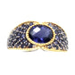 925 Sterling Silver Iolite Gemstone Band Ring