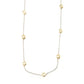 Pinctore Yellow Gold over Silver 1.51ctw Diamond Chain Necklace 36.00"L