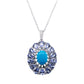 925 Sterling Silver Sleeping Beauty Turquoise and Tanzanite Gemstone Pendants