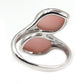 925 Sterling Silver Pink Opal Bypass Ring For Women's And Girls